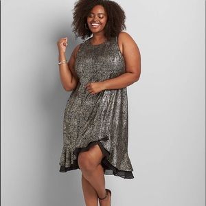 Ruffled Asymmetric Mid Dress